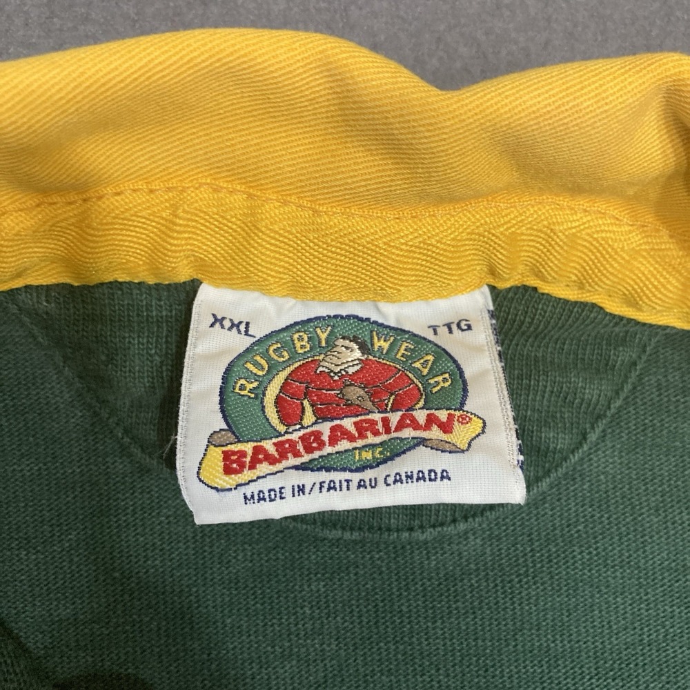 Vintage 90s Barbarian Rugby Shirt‎ South Africa Springboks Men's Large Green - Picture 4 of 11